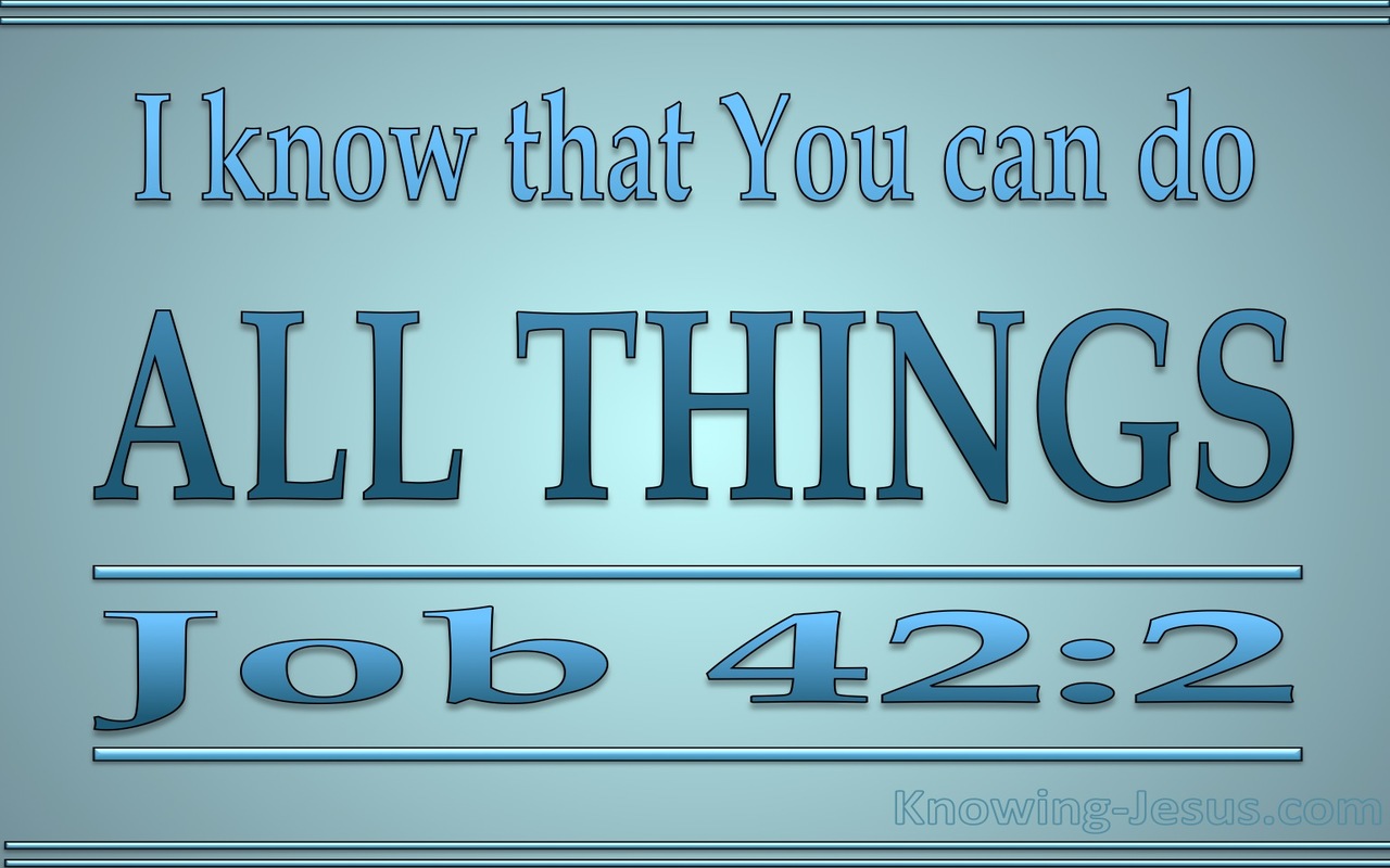 Job 42:2 You Can Do All Things (aqua)